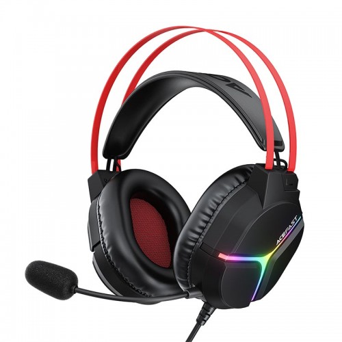 Ігрові комп'ютерні навушники Acefast H16 IPX4 USB/3.5mm, 2m RGB підсвітка black