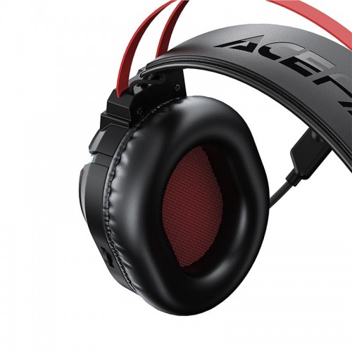 Ігрові комп'ютерні навушники Acefast H16 IPX4 USB/3.5mm, 2m RGB підсвітка black