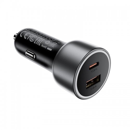 Автомобильное зарядное устройство Acefast B21 Адаптер 1A/1C, 75W/3A, PD/QC grey