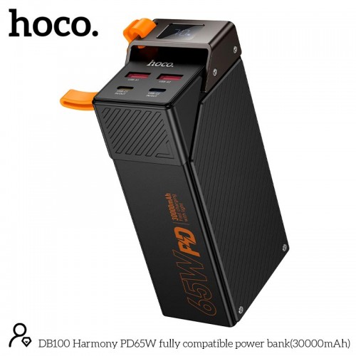 Повербанк для ноутбука 65W Hoco Harmony DB100 30000mAh 2 USB 2 Type-C 4.5A black