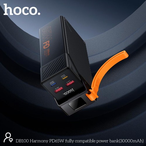 Повербанк для ноутбука 65W Hoco Harmony DB100 30000mAh 2 USB 2 Type-C 4.5A black