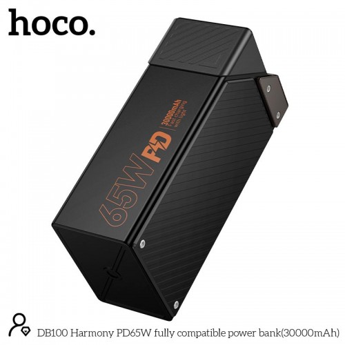 Повербанк для ноутбука 65W Hoco Harmony DB100 30000mAh 2 USB 2 Type-C 4.5A black