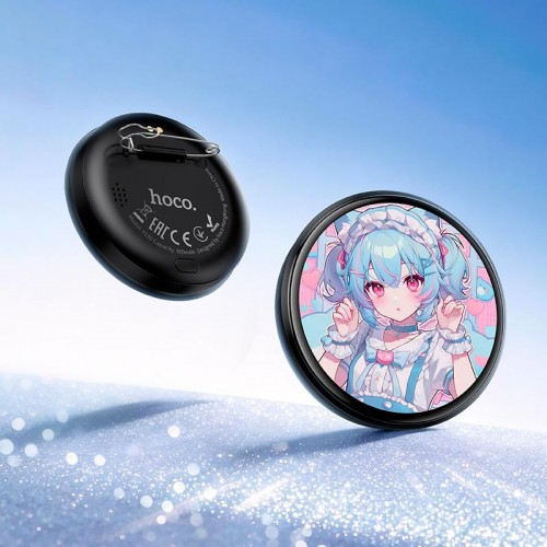 Бейдж с электронным дисплеем Hoco Y130 BT5.4, 1.85" 8ч Приложение black