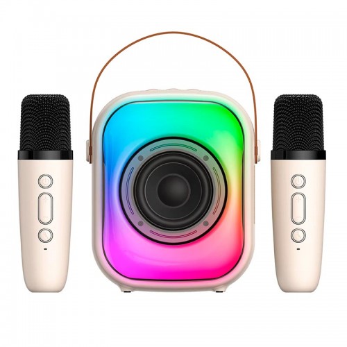 Портативная Bluetooth колонка Onikuma L7 с 2 микрофонами RGB IPX4 BT5.3, USB/TF/AUX, 5W, 5h beige