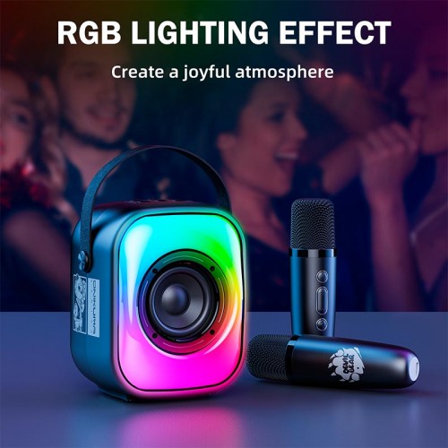 Портативная Bluetooth колонка Onikuma L7 с 2 микрофонами RGB IPX4 BT5.3, USB/TF/AUX, 5W, 5h beige