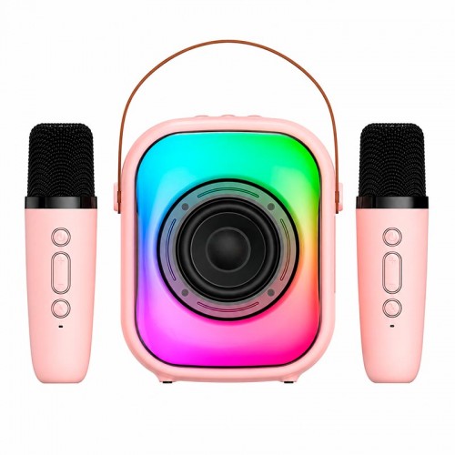Портативная Bluetooth колонка Onikuma L7 с 2 микрофонами RGB IPX4 BT5.3, USB/TF/AUX, 5W, 5ч pink