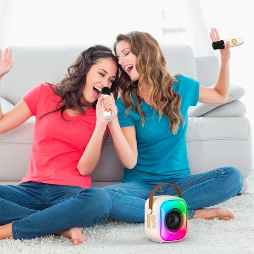 Портативная Bluetooth колонка Onikuma L7 с 2 микрофонами RGB IPX4 BT5.3, USB/TF/AUX, 5W, 5ч pink
