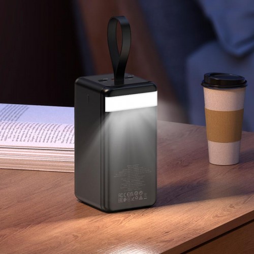Повербанк 90000 mah Hoco Element J123D 22.5W/3A з ліхтариком Black