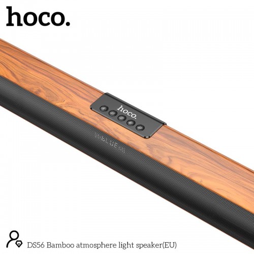 Саундбар Hoco Bamboo атмосферний світловий динамік DS56 BT5.1 30W, 2.5 год коричневий