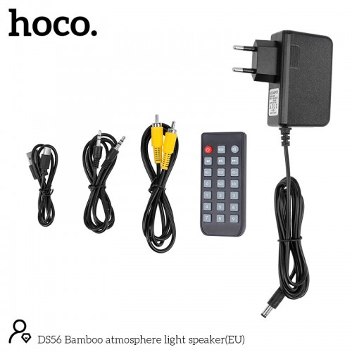 Саундбар Hoco Bamboo атмосферний світловий динамік DS56 BT5.1 30W, 2.5 год коричневий