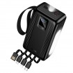 Повербанк Hoco J173A Jingyao 30000mAh 22.5W/3A з 2 ліхтариками та 4 кабелями black
