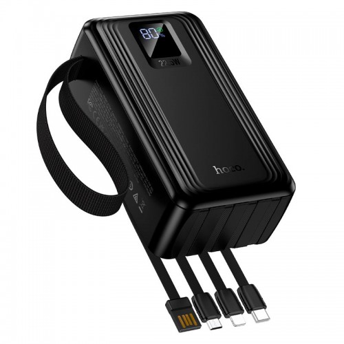 Повербанк Hoco J173A Jingyao 30000mAh 22.5W/3A з 2 ліхтариками та 4 кабелями black
