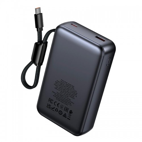 Повербанк 45W Hoco Shine Q54 20000mAh PD/QC з кабелем Type-C Metal Grey
