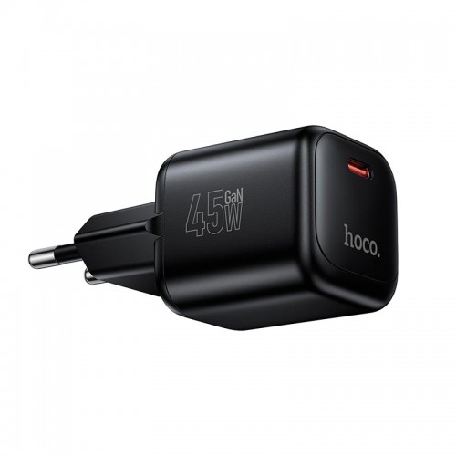 Мережевий адаптер HOCO Mini N84 1C, 45W/3A, PD3.2/QC чорний