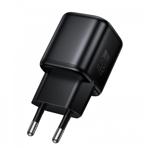 Мережевий адаптер HOCO Mini N84 1C, 45W/3A, PD3.2/QC чорний
