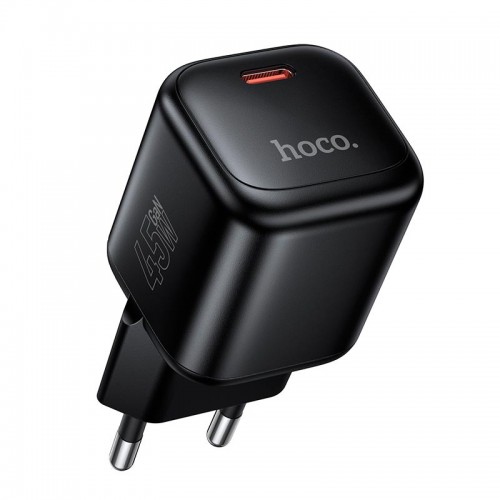 Мережевий адаптер HOCO Mini N84 1C, 45W/3A, PD3.2/QC чорний