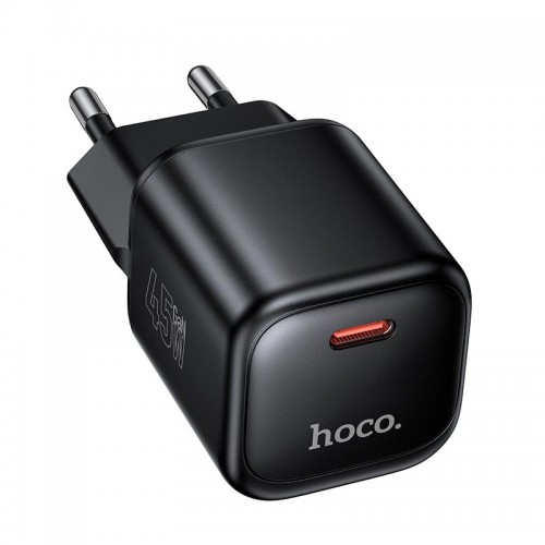 Мережевий адаптер HOCO Mini N84 1C, 45W/3A, PD3.2/QC чорний