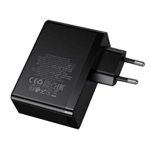Мережевий адаптер HOCO Vigoroso charger N85 3C/1A, 100W/3A, PD/QC чорний