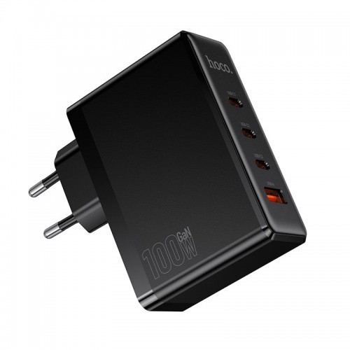 Мережевий адаптер HOCO Vigoroso charger N85 3C/1A, 100W/3A, PD/QC чорний