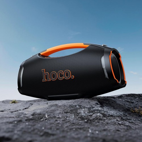 Портативна колонка Hoco Wave BT speaker HT4 Pro IPX4 BT5.3, TWS, 370 Вт, 6 годин із 2 мікрофонами чорна