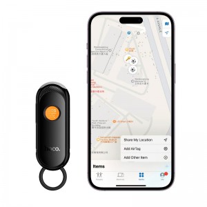 Трекер HOCO Flash alarm миготливий анти-втратний пристрій E99 Apple Find My, 6–8 місяців чорний