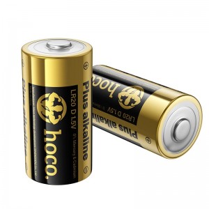 Батарейка Alkaline HOCO JA5 D, LR20, 1.5В (2шт) чорна