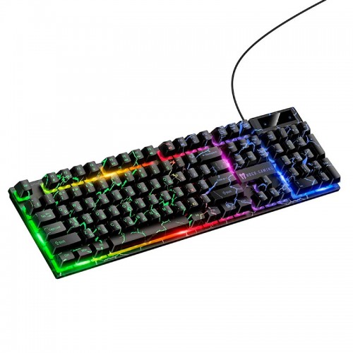 Клавіатура Hoco GM701 Trofeo wired gaming keyboard 104 Keys, UA/ru/EN розкладка LED підсвітка black