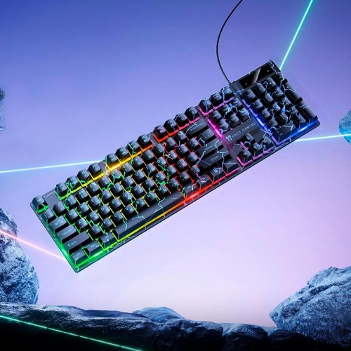 Клавіатура Hoco GM701 Trofeo wired gaming keyboard 104 Keys, UA/ru/EN розкладка LED підсвітка black