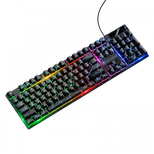 Клавіатура Hoco GM701 Trofeo wired gaming keyboard 104 Keys, UA/ru/EN розкладка LED підсвітка black