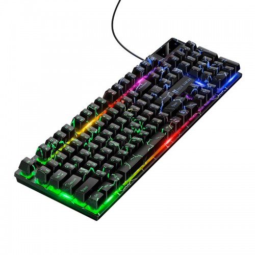 Клавіатура Hoco GM701 Trofeo wired gaming keyboard 104 Keys, UA/ru/EN розкладка LED підсвітка black
