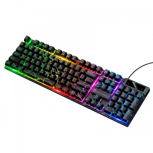 Клавіатура Hoco GM701 Trofeo wired gaming keyboard 104 Keys, UA/ru/EN розкладка LED підсвітка black
