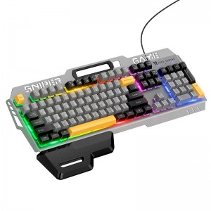Клавіатура Hoco GM702 Vistoso wired gaming keyboard 104 Keys, UA/ru/EN розкладка RGB підсвітка black