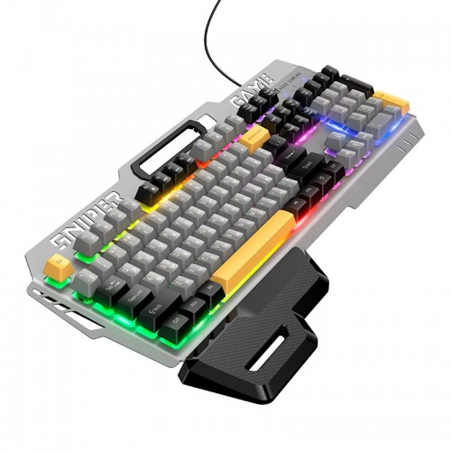 Клавіатура Hoco GM702 Vistoso wired gaming keyboard 104 Keys, UA/ru/EN розкладка RGB підсвітка black