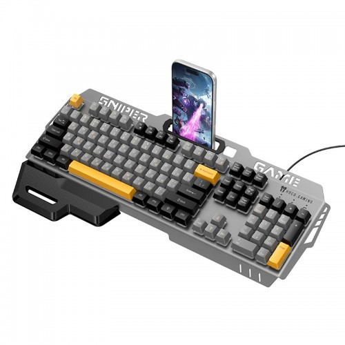 Клавіатура Hoco GM702 Vistoso wired gaming keyboard 104 Keys, UA/ru/EN розкладка RGB підсвітка black