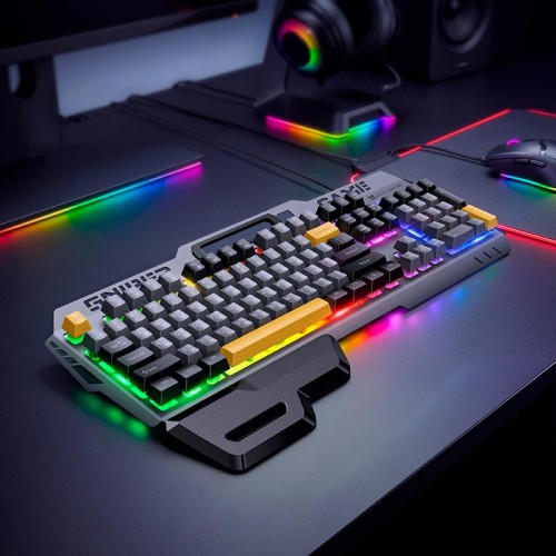 Клавіатура Hoco GM702 Vistoso wired gaming keyboard 104 Keys, UA/ru/EN розкладка RGB підсвітка black
