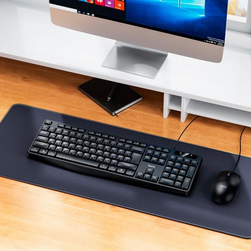 Клавіатура Hoco Cool wired keyboard GM60 104 Keys, UA/ru/EN розкладка black