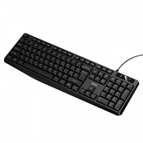 Клавіатура Hoco Cool wired keyboard GM60 104 Keys, UA/ru/EN розкладка black