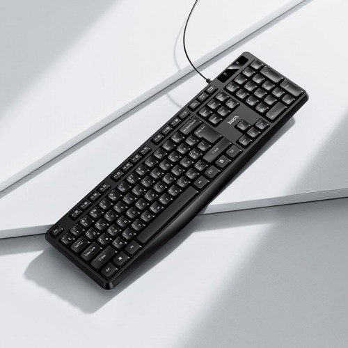 Клавіатура Hoco Cool wired keyboard GM60 104 Keys, UA/ru/EN розкладка black
