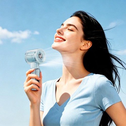 Портативний вентилятор Hoco Spray series ice cooling handheld fan HX614 100Levels, 60dB, 15h, 50mL green
