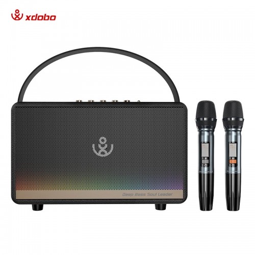 Портативная Bluetooth колонка Xdobo Mirage с 2 микрофонами BT5.3, 130W, USB/AUX, EQ, 12ч black