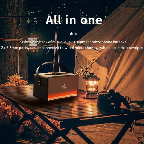 Портативная Bluetooth колонка Xdobo Mirage с 2 микрофонами BT5.3, 130W, USB/AUX, EQ, 12ч black