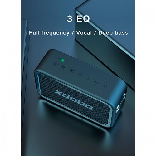 Портативная Bluetooth колонка Xdobo 1983 MAX IPX5 BT5.3, USB/TF/AUX, 120W, TWS, 20h Max black