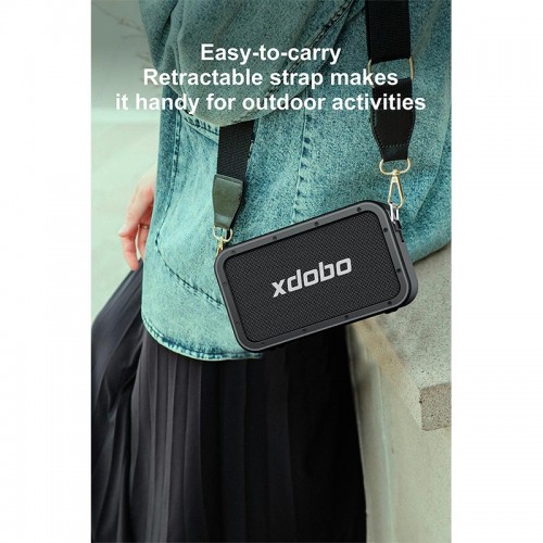 Портативная Bluetooth колонка Xdobo 1983 MAX IPX5 BT5.3, USB/TF/AUX, 120W, TWS, 20h Max black
