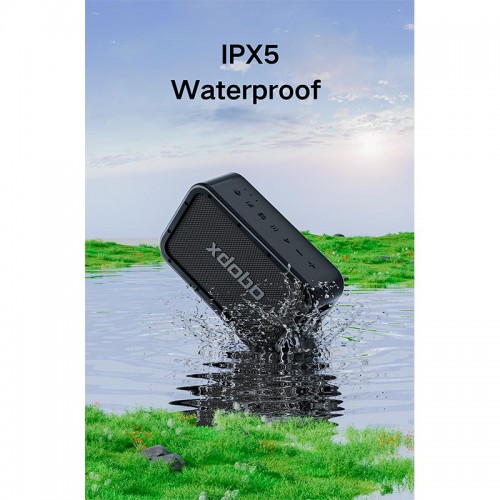 Портативная Bluetooth колонка Xdobo 1983 MAX IPX5 BT5.3, USB/TF/AUX, 120W, TWS, 20h Max black