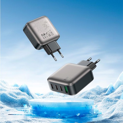 Адаптер мережевий Borofone Type-C to Type-C Absolute charger set BAS57A 1USB/3Type-C, 67W/3A, PD/QC black