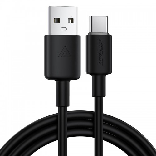 Кабель Acefast USB-A to USB-C silicone charging data cable C25-04 1.2m, 3A black