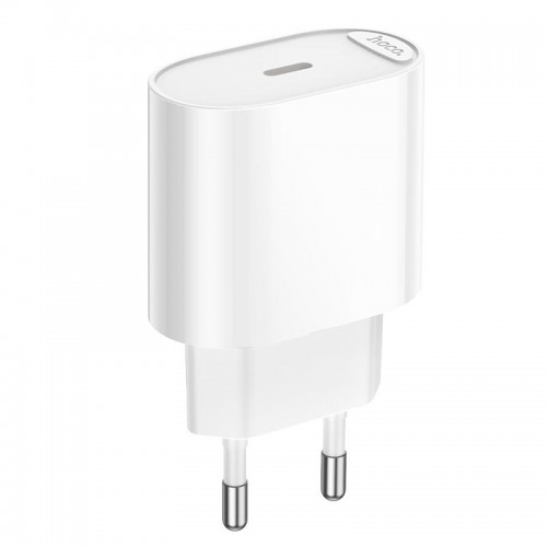 Сетевой адаптер Hoco Fighter single port charger C109A 1Type-C, 3A/20W, PD/QC white