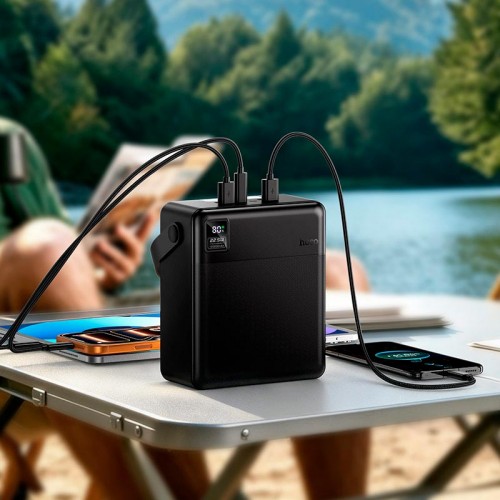 Повербанк 100000mAh Hoco Star fast charging J175 1Type-C/4USB 22.5W/3A з ліхтариком black