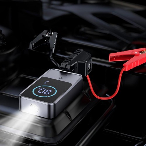 Пусковий пристрій (бустер) для авто HOCO Source smart emergency start-up power bank (10000mAh) QS7 800A grey