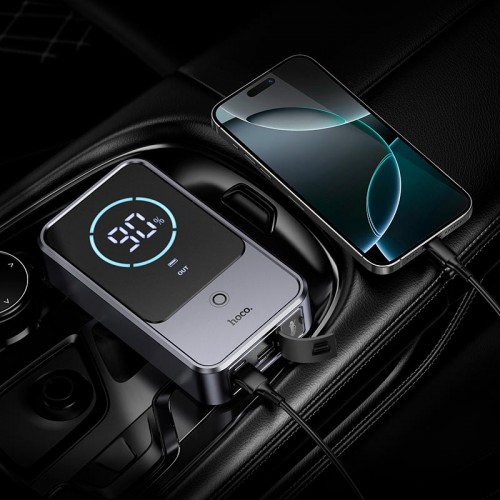 Пусковий пристрій (бустер) для авто HOCO Source smart emergency start-up power bank (10000mAh) QS7 800A grey